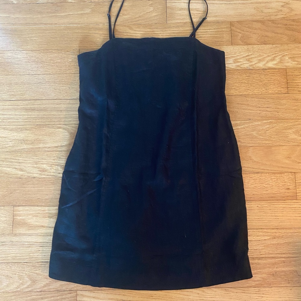 Madewell Sleek Black Mini Dress NWT